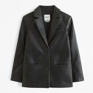 Abercrombie Vegan Leather Blazer